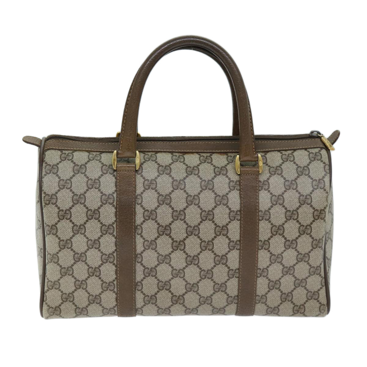 GUCCI GG Supreme Web Sherry Line Boston Bag PVC Beige Red 69 02 007 yk12611