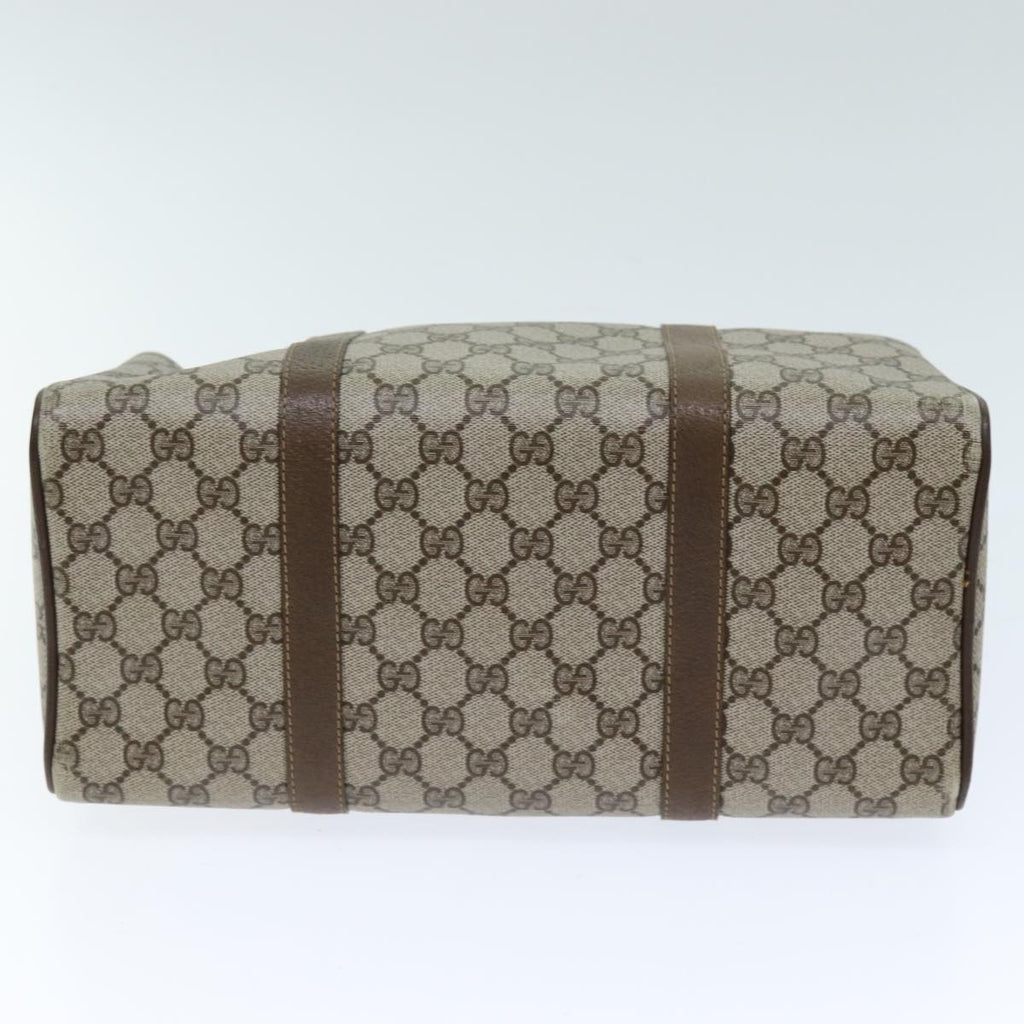 GUCCI GG Supreme Web Sherry Line Boston Bag PVC Beige Red 69 02 007 yk12611