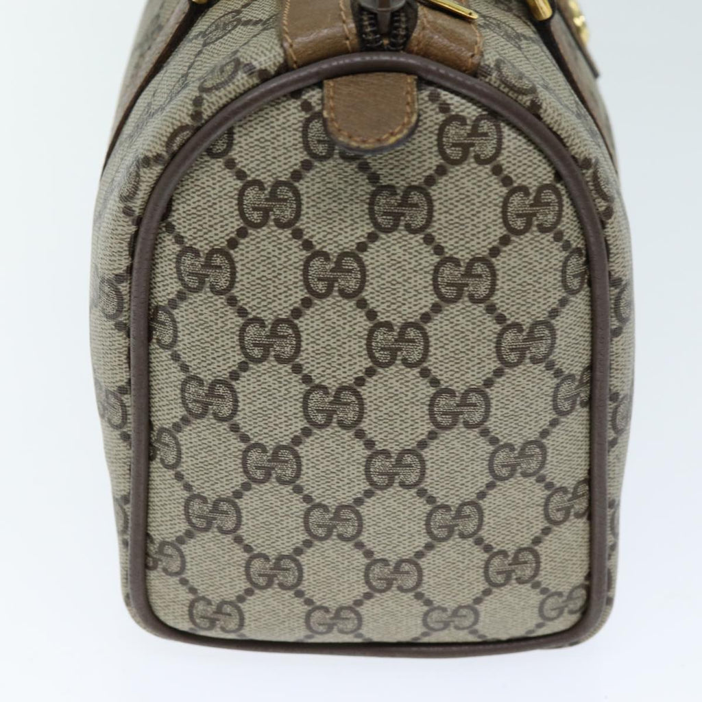 GUCCI GG Supreme Web Sherry Line Boston Bag PVC Beige Red 40 02 006 yk12612
