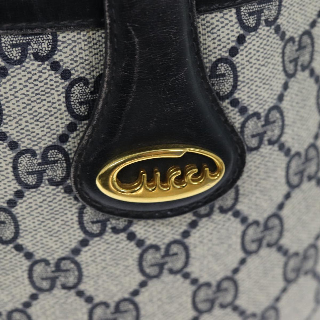 GUCCI GG Supreme Shoulder Bag PVC Navy yk12621
