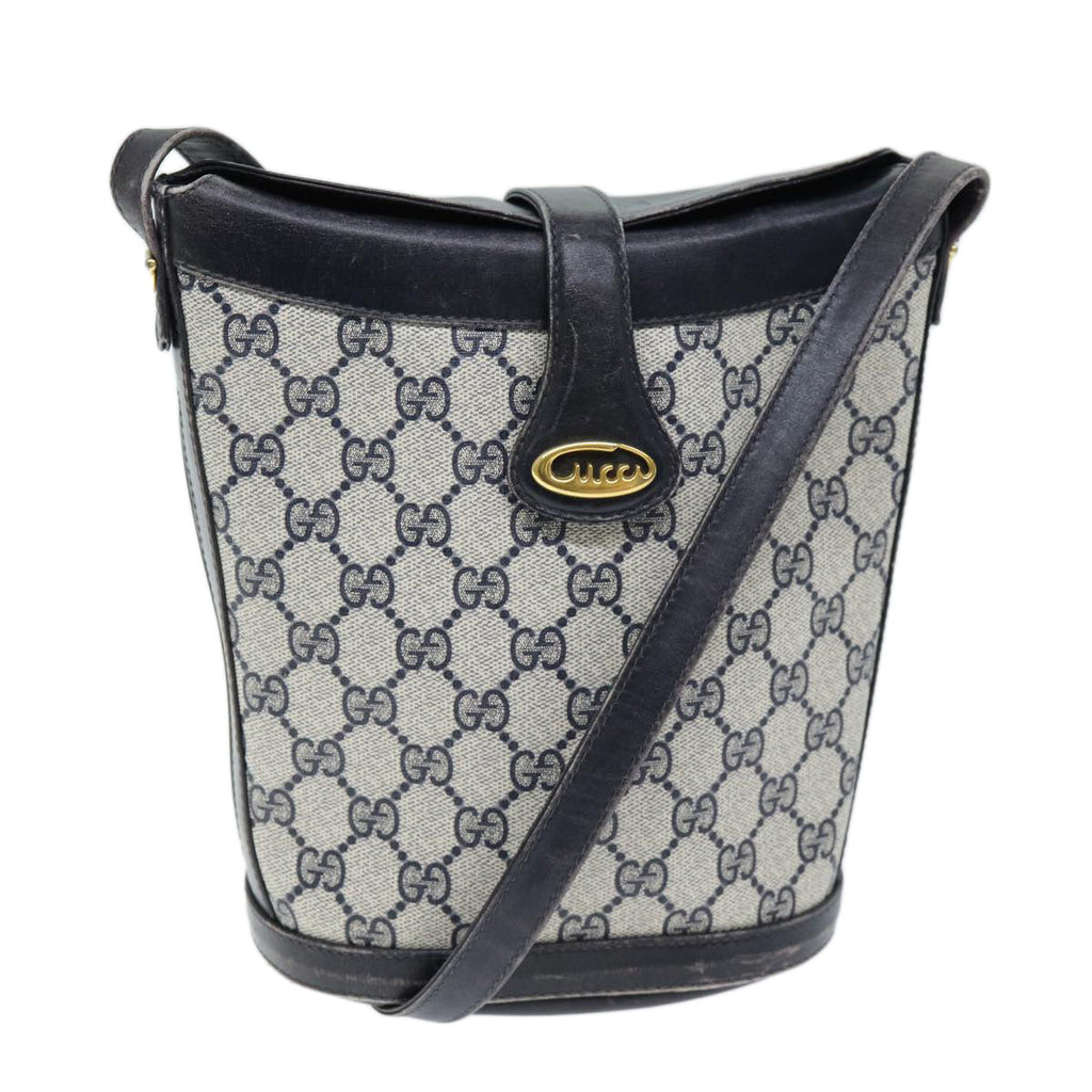 GUCCI GG Supreme Shoulder Bag PVC Navy yk12621