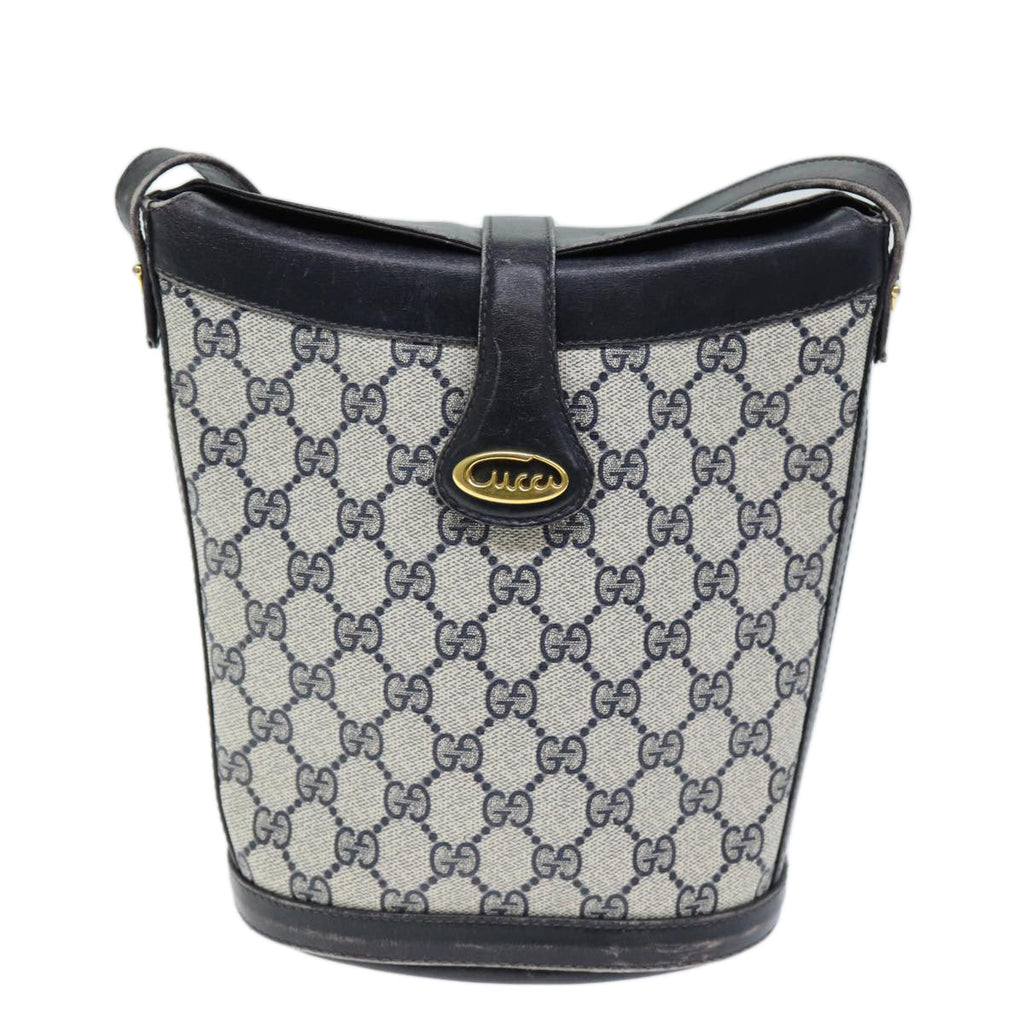GUCCI GG Supreme Shoulder Bag PVC Navy yk12621