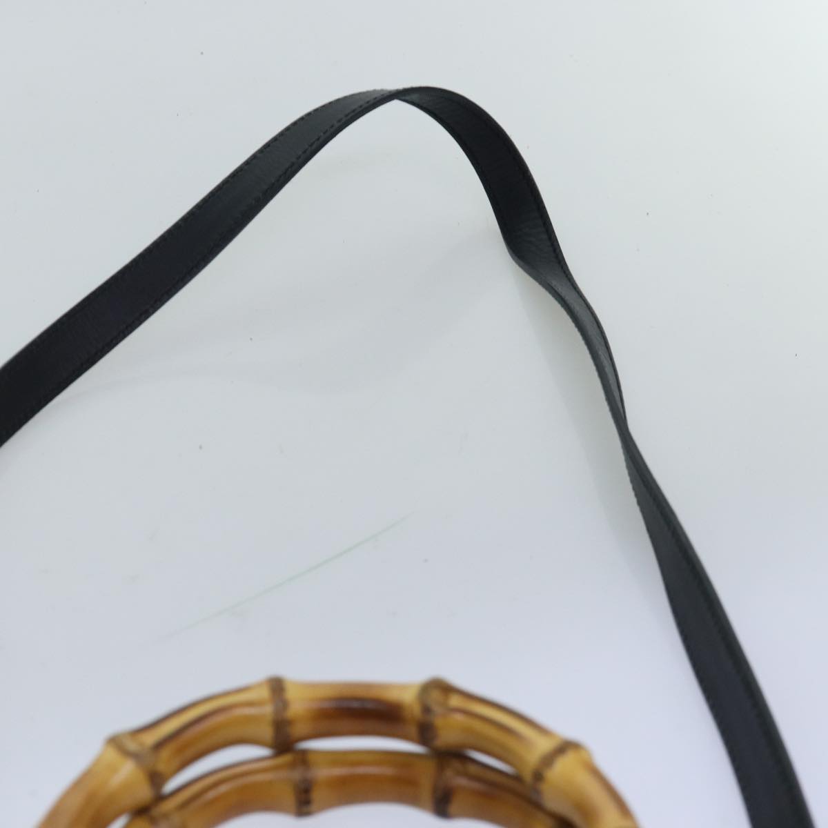 GUCCI Bamboo Nimfair Small Hand Bag Leather 2way Black 453767 yk12625