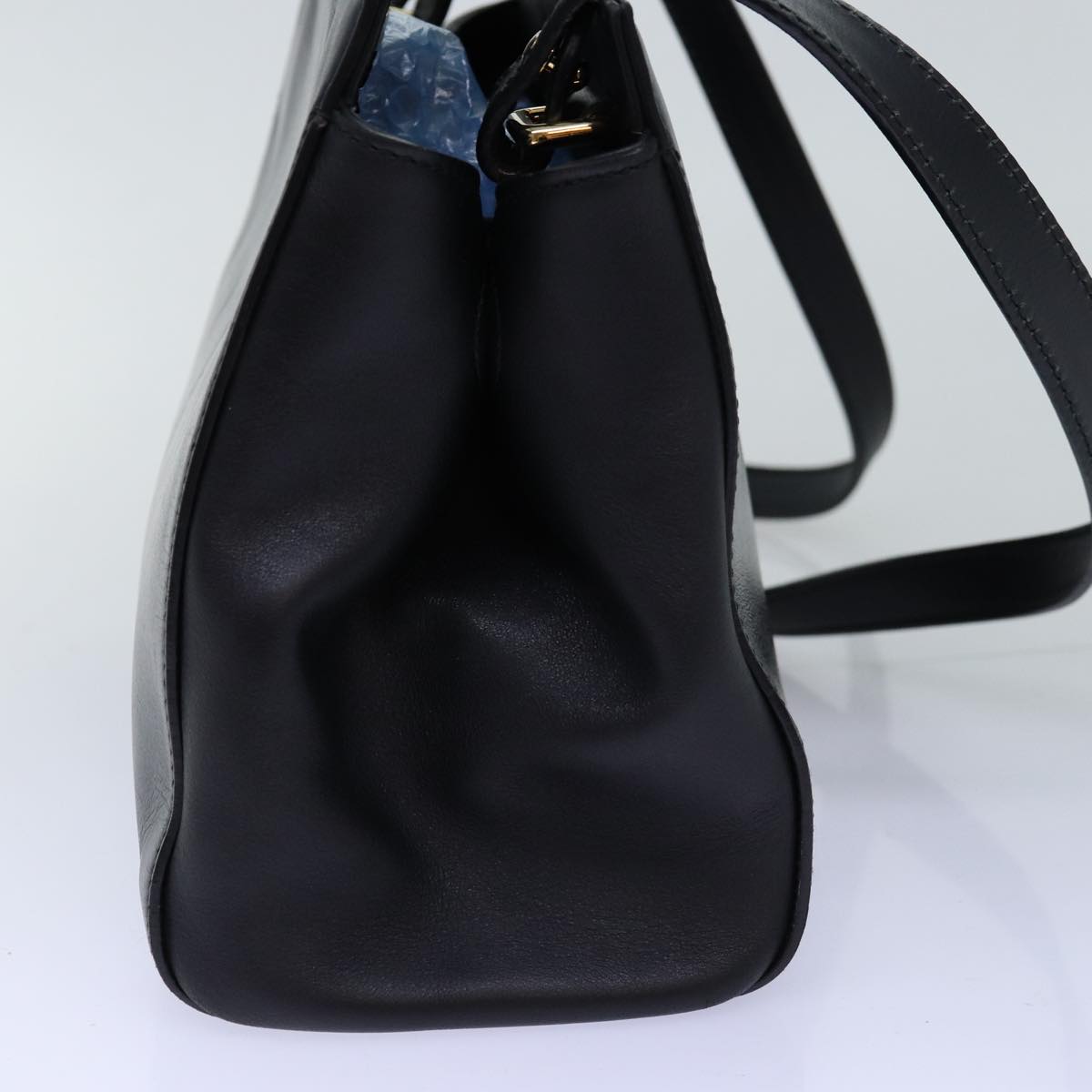 GUCCI Bamboo Nimfair Small Hand Bag Leather 2way Black 453767 yk12625