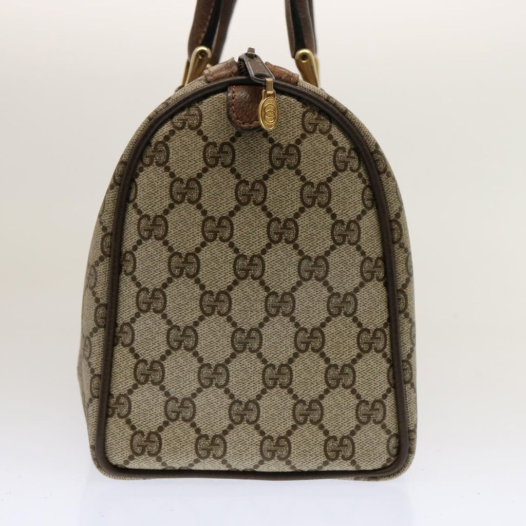 GUCCI GG Supreme Web Sherry Line Boston Bag PVC Beige Red Green yk12659
