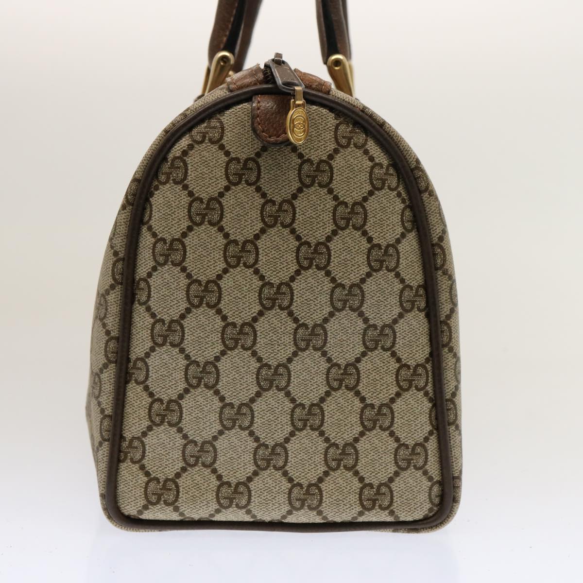 GUCCI GG Supreme Web Sherry Line Boston Bag PVC Beige Red Green yk12659