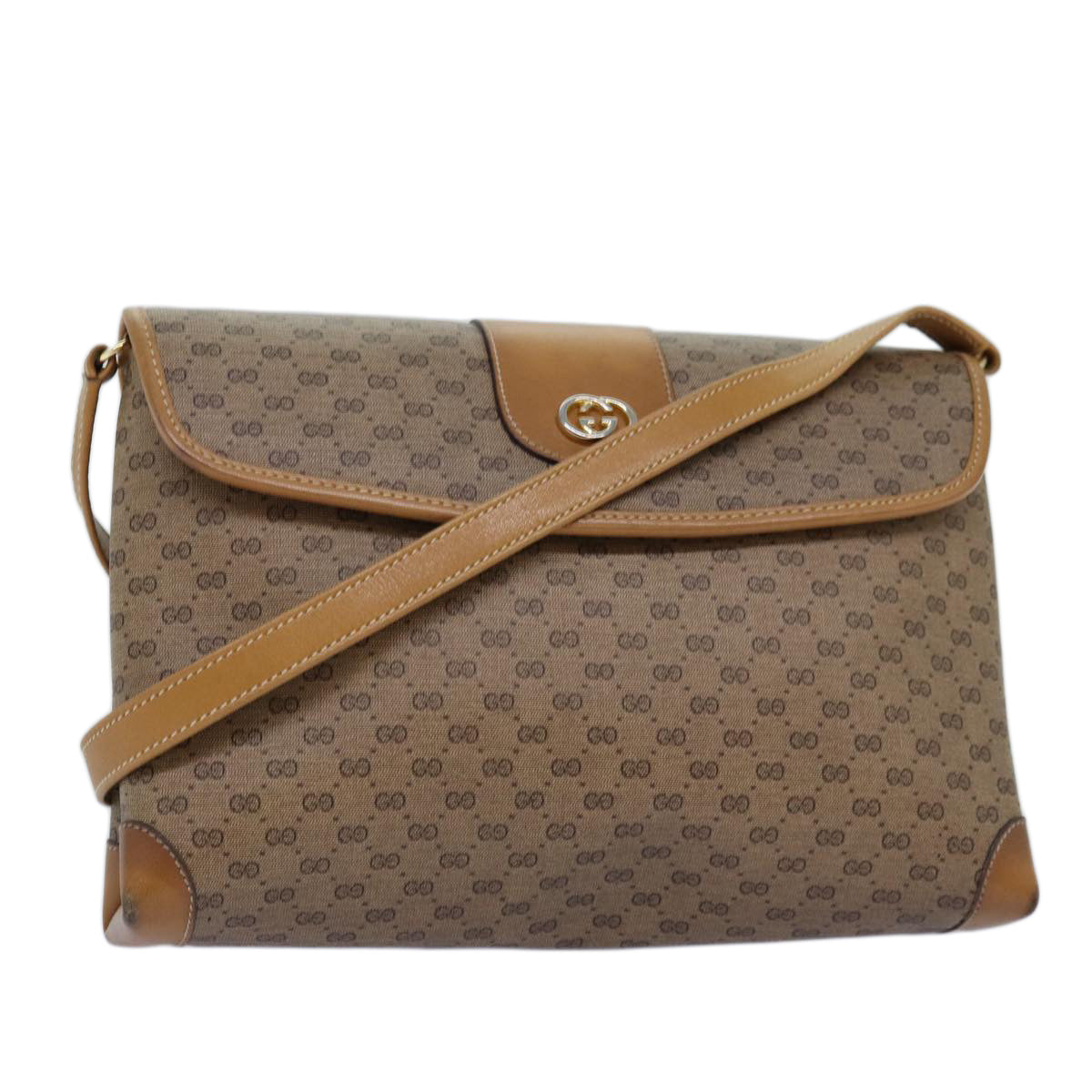 GUCCI Micro GG Supreme Shoulder Bag PVC Beige 001 14 5364 yk12661