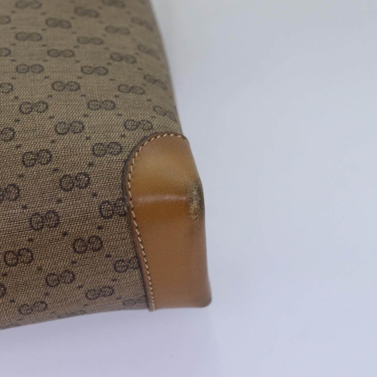 GUCCI Micro GG Supreme Shoulder Bag PVC Beige 001 14 5364 yk12661