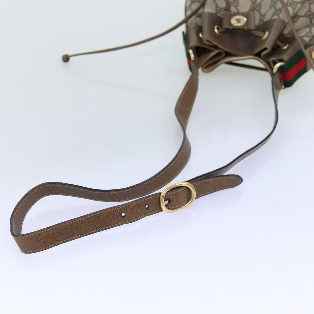 GUCCI GG Supreme Web Sherry Line Shoulder Bag Red Beige 41 02 034 yk12678