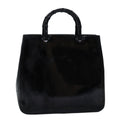 GUCCI Bamboo Hand Bag Enamel Black 002 1060 yk12681