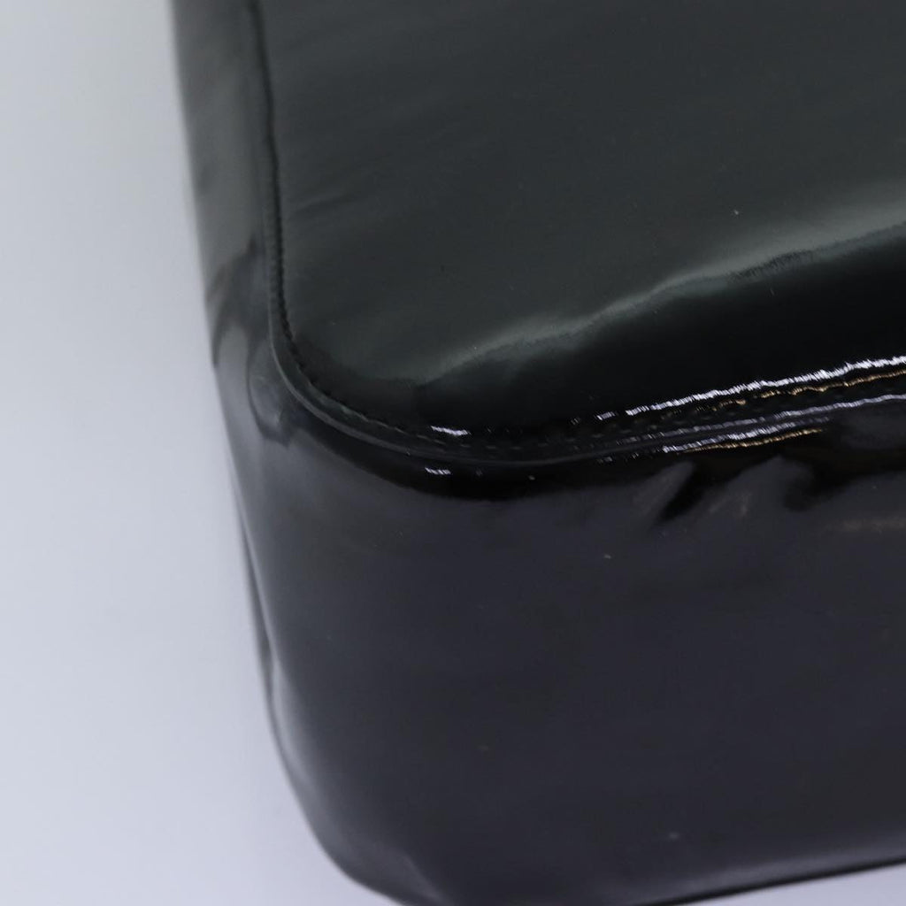 GUCCI Bamboo Hand Bag Enamel Black 002 1060 yk12681
