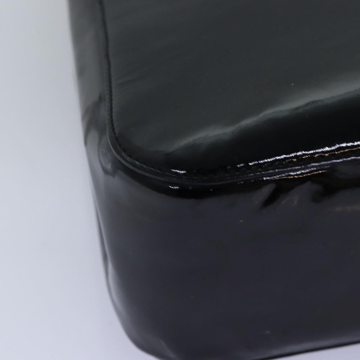 GUCCI Bamboo Hand Bag Enamel Black 002 1060 yk12681