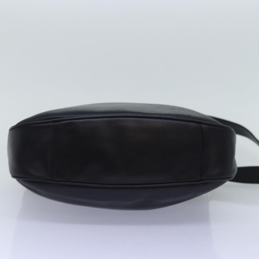 GUCCI Bamboo Hand Bag Leather 2way Black 001 1638 yk12693