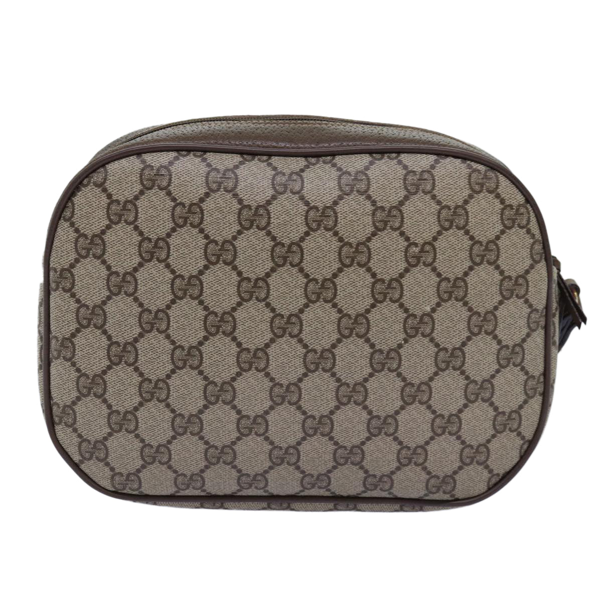 GUCCI GG Supreme Web Sherry Line Clutch Bag PVC Beige Red 89 01 034 yk12747