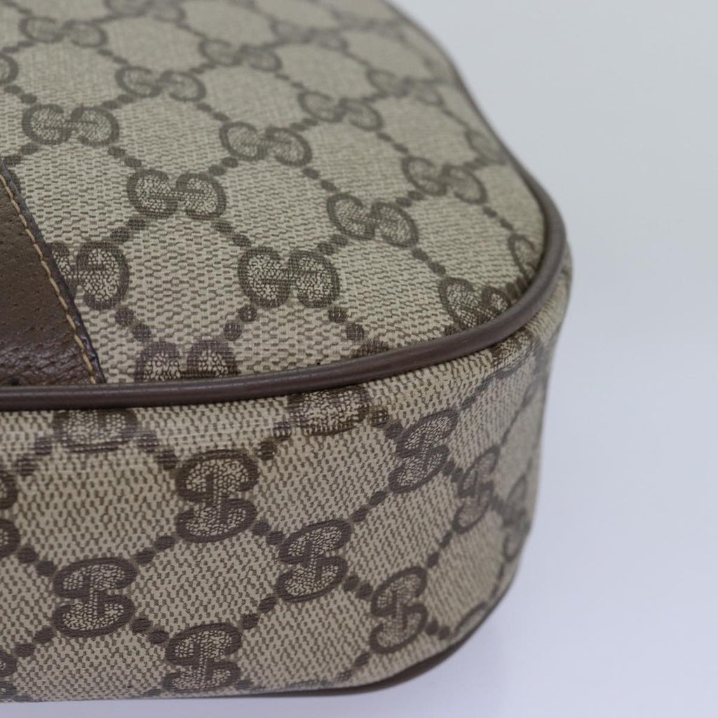GUCCI GG Supreme Web Sherry Line Clutch Bag PVC Beige Red 89 01 034 yk12747