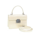 GUCCI Hand Bag Enamel 2way Beige yk12770