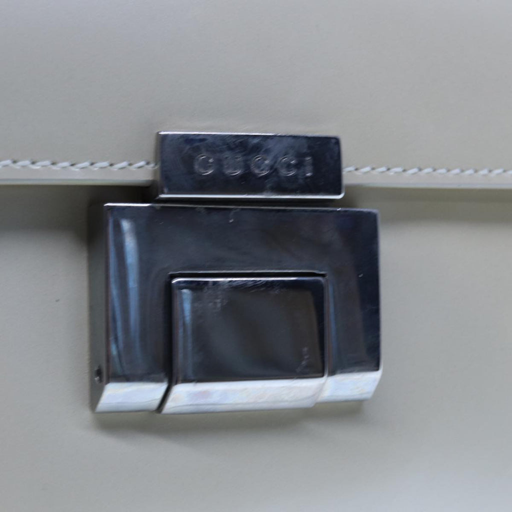 GUCCI Hand Bag Enamel 2way Beige yk12770