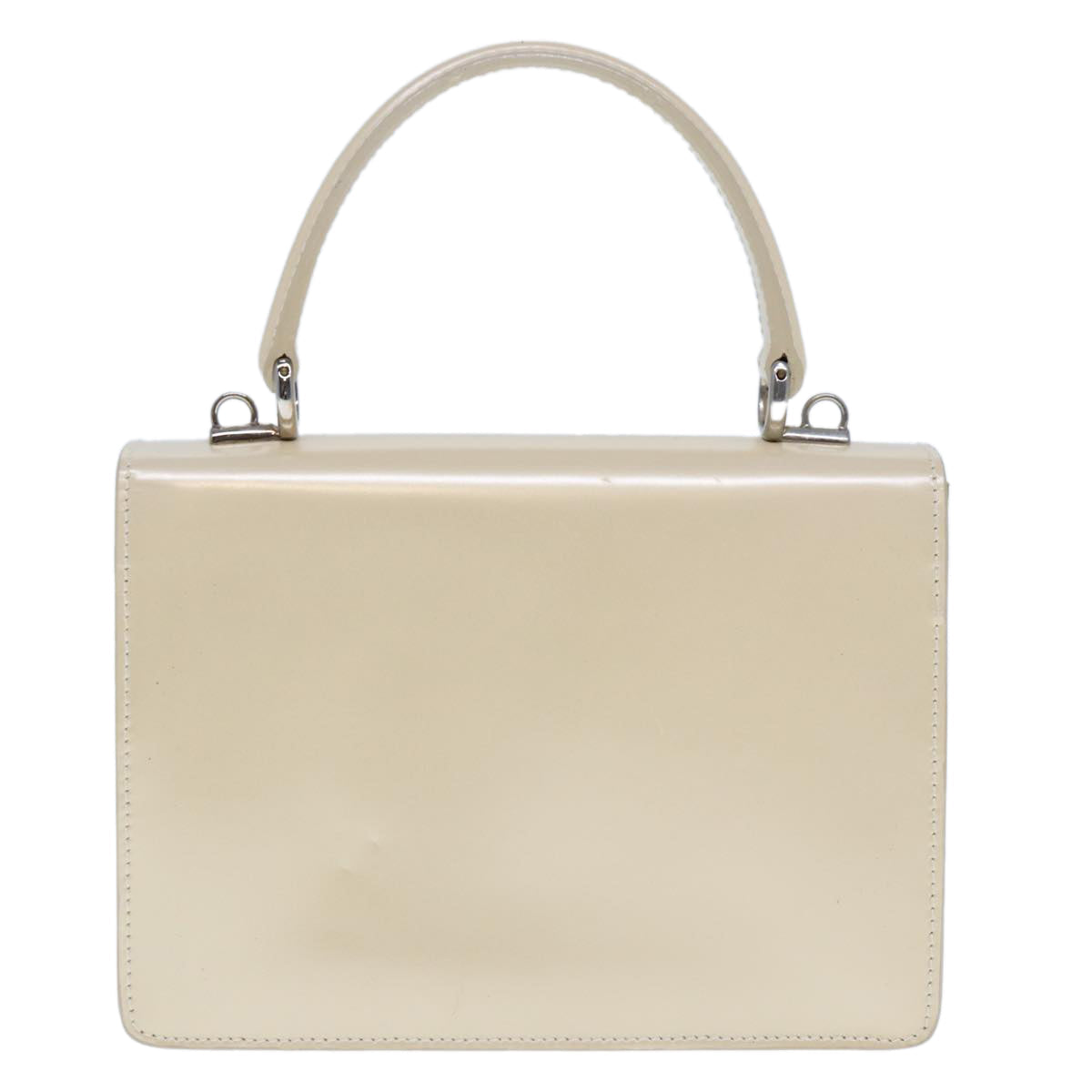 GUCCI Hand Bag Enamel 2way Beige yk12770