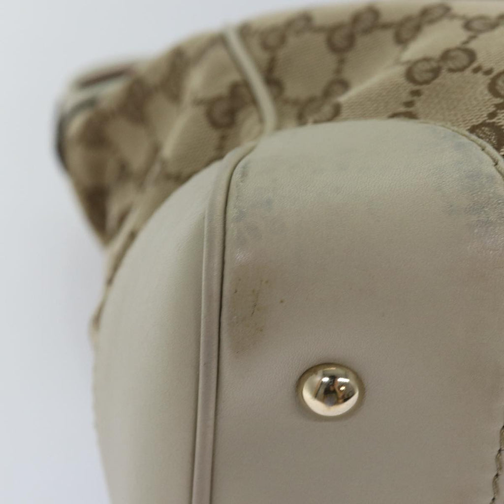 GUCCI GG Canvas Web Sherry Line Tote Bag Beige Red Green 257061 yk12775