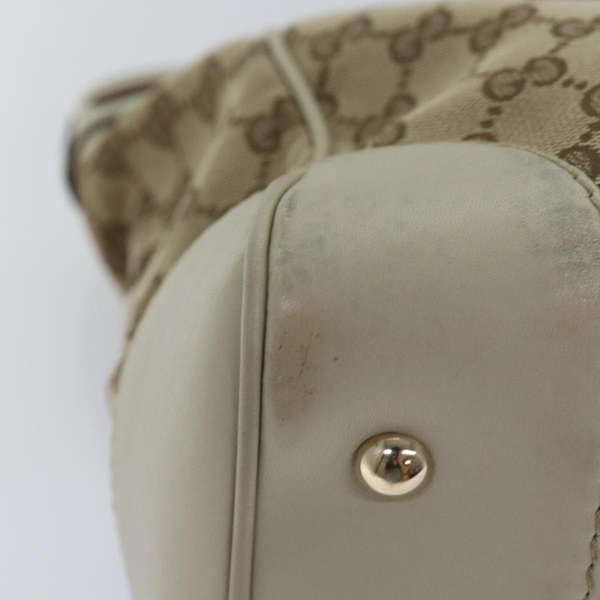 GUCCI GG Canvas Web Sherry Line Tote Bag Beige Red Green 257061 yk12775