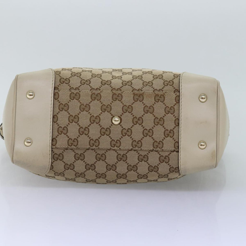 GUCCI GG Canvas Web Sherry Line Tote Bag Beige Red Green 257061 yk12775