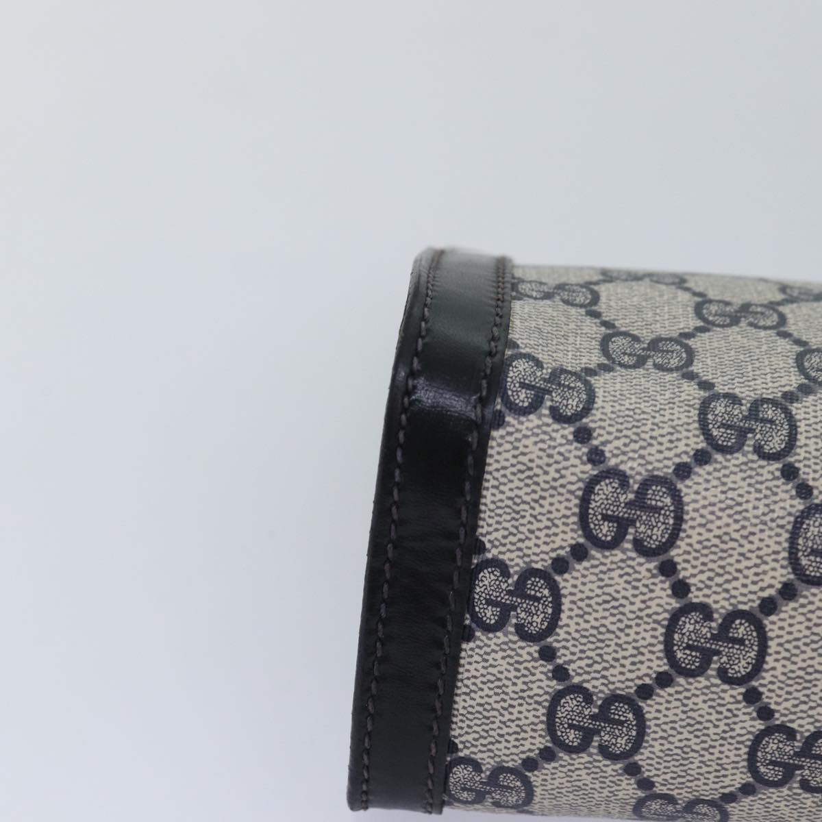 GUCCI GG Supreme Sherry Line Clutch Bag PVC Navy Red 67 014 2125 yk12776