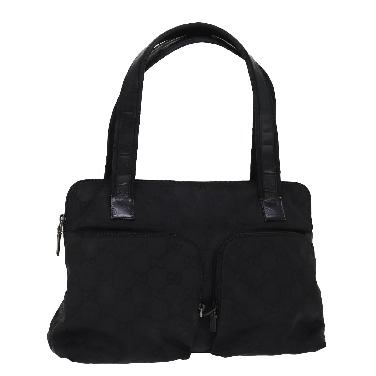 GUCCI GG Canvas Tote Bag Black 001 3705 yk12781