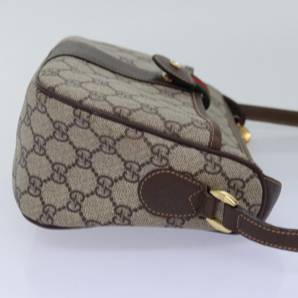 GUCCI GG Supreme Web Sherry Line Shoulder Bag Beige Red 001 123 yk12792