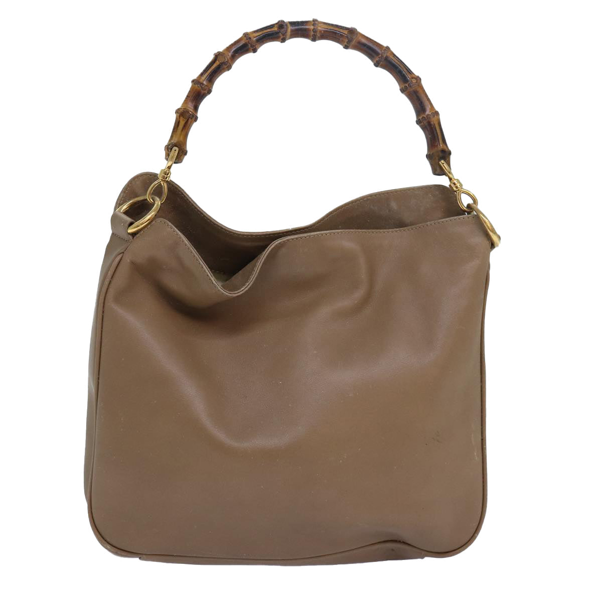 GUCCI Bamboo Hand Bag Leather Beige 001 2113 1638 yk12821