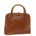 GUCCI Bamboo Hand Bag Leather Brown 000 1186 0289 yk12822