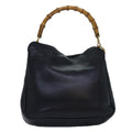 GUCCI Hand Bag Leather Black yk12824