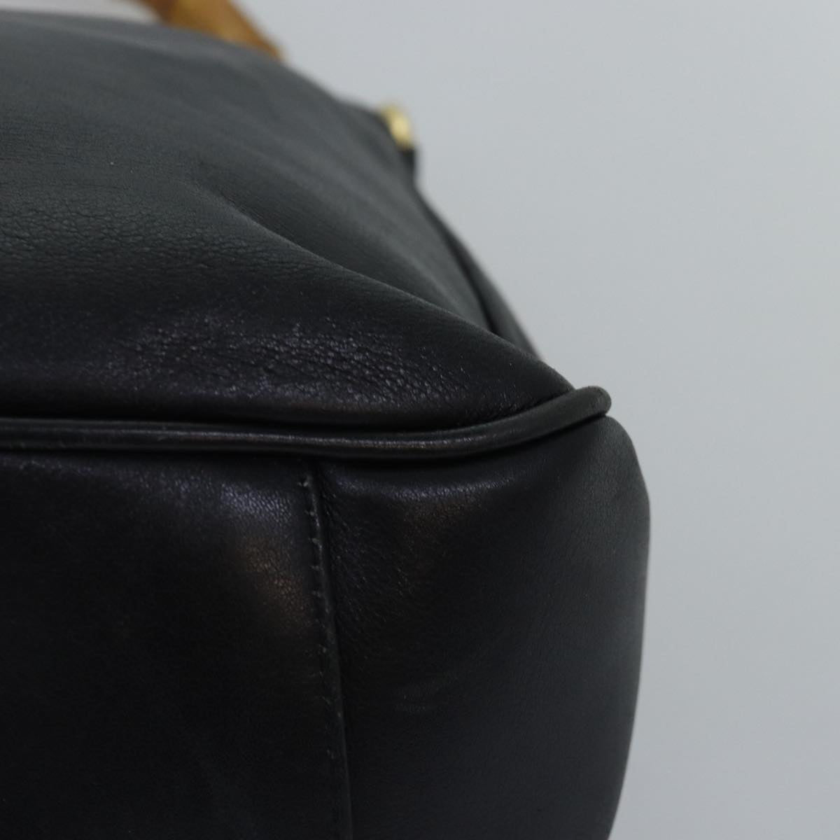 GUCCI Hand Bag Leather Black yk12824