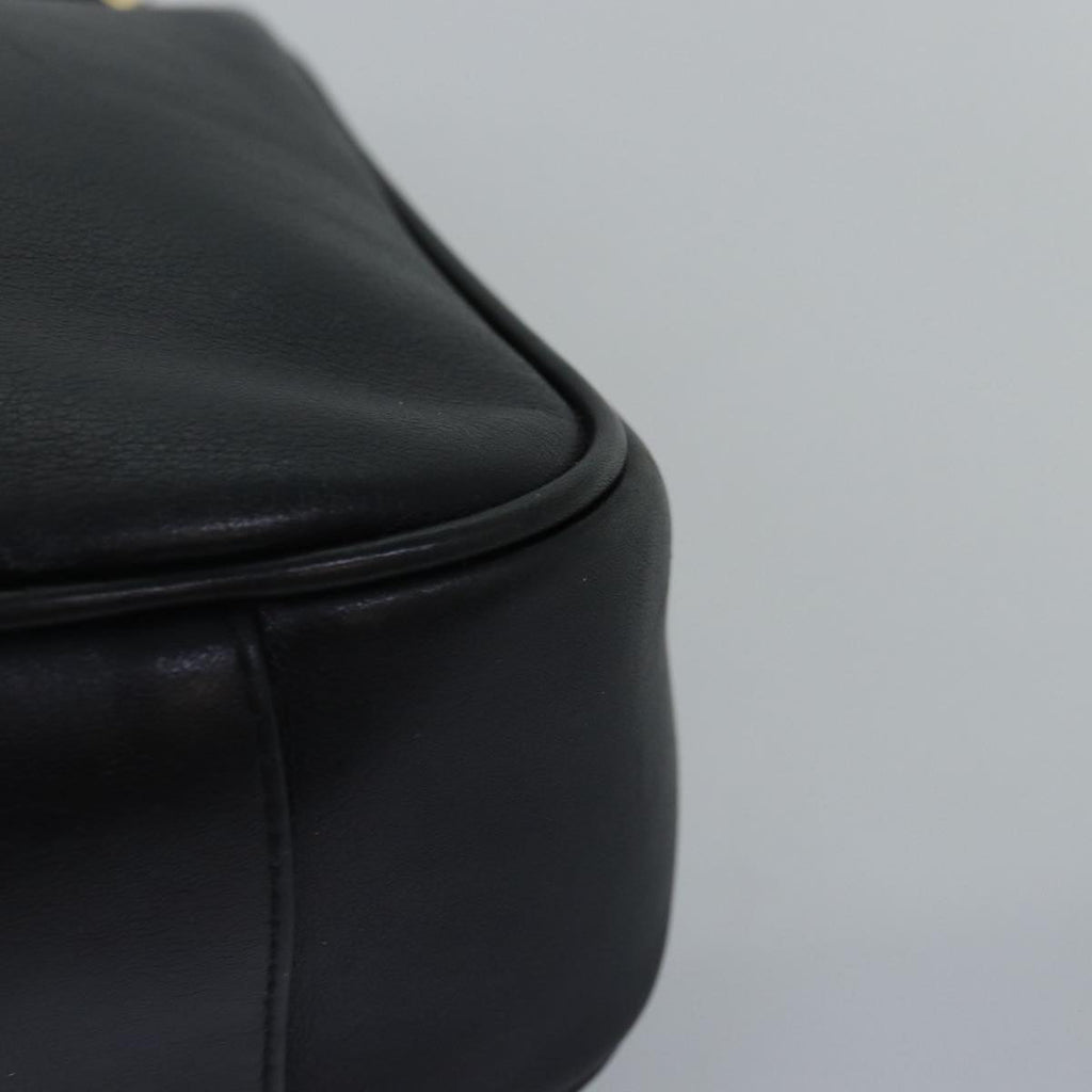GUCCI Hand Bag Leather Black yk12824