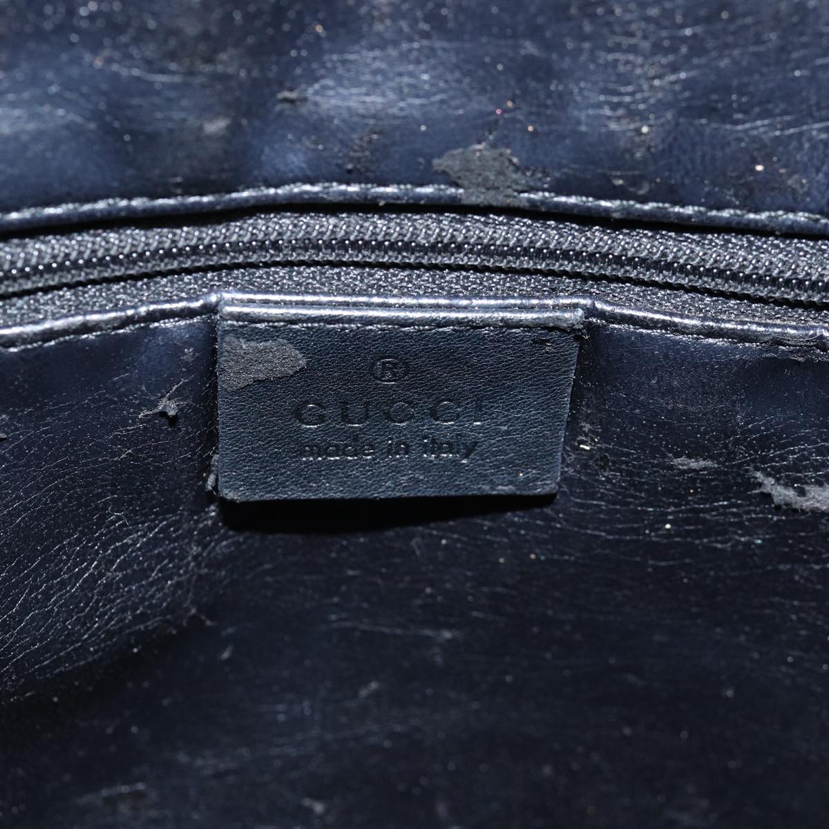 GUCCI Hand Bag Leather Black yk12824