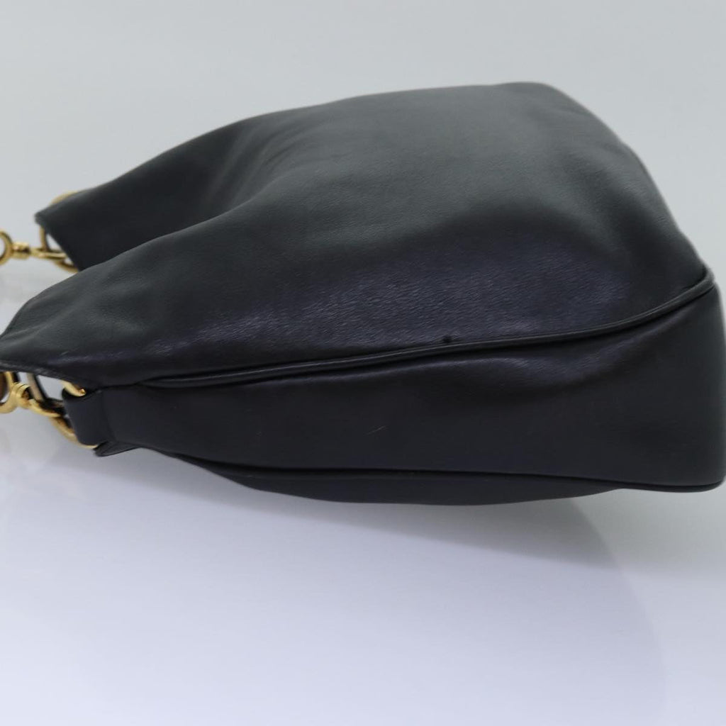 GUCCI Hand Bag Leather Black yk12824
