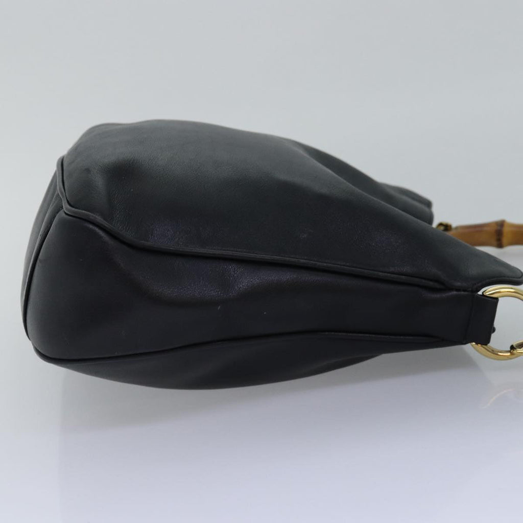GUCCI Hand Bag Leather Black yk12824