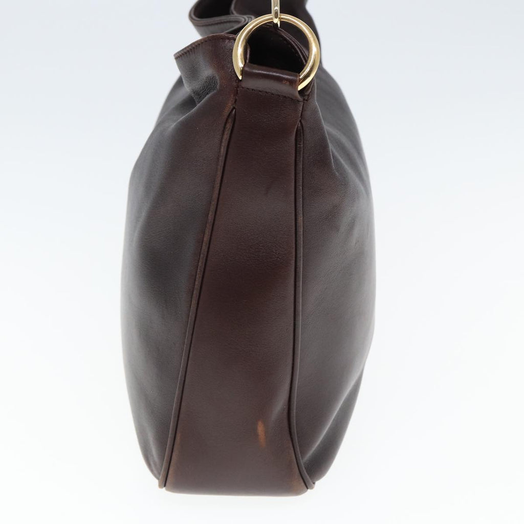 GUCCI Hand Bag Leather Bamboo Brown 001 8444 1638 yk12825