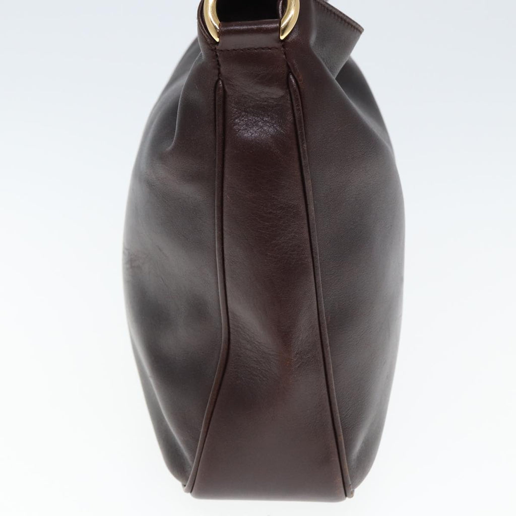 GUCCI Hand Bag Leather Bamboo Brown 001 8444 1638 yk12825