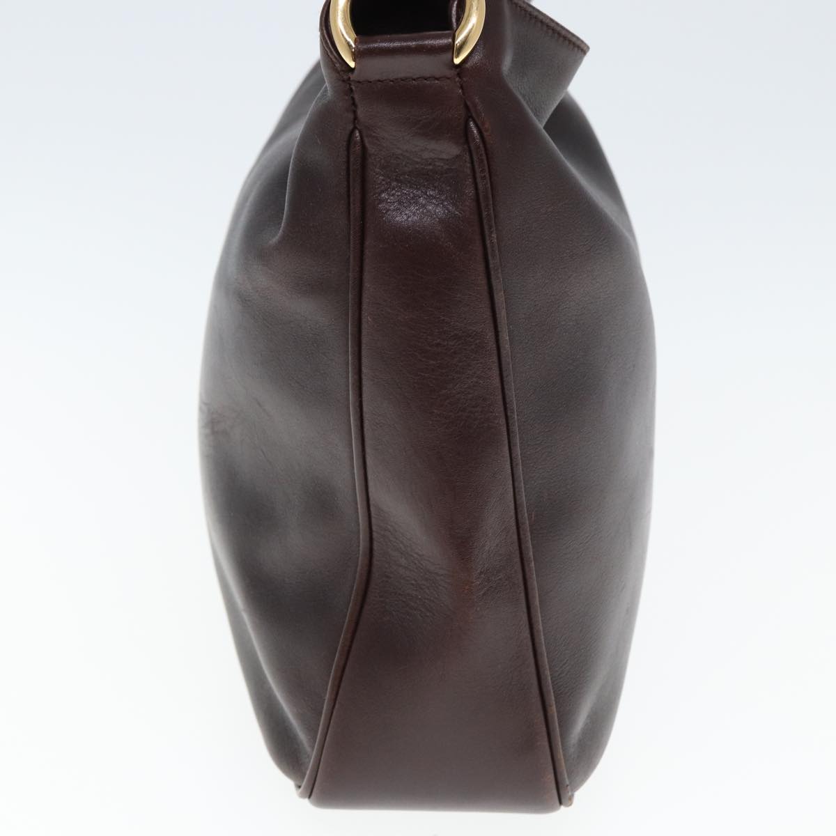 GUCCI Hand Bag Leather Bamboo Brown 001 8444 1638 yk12825
