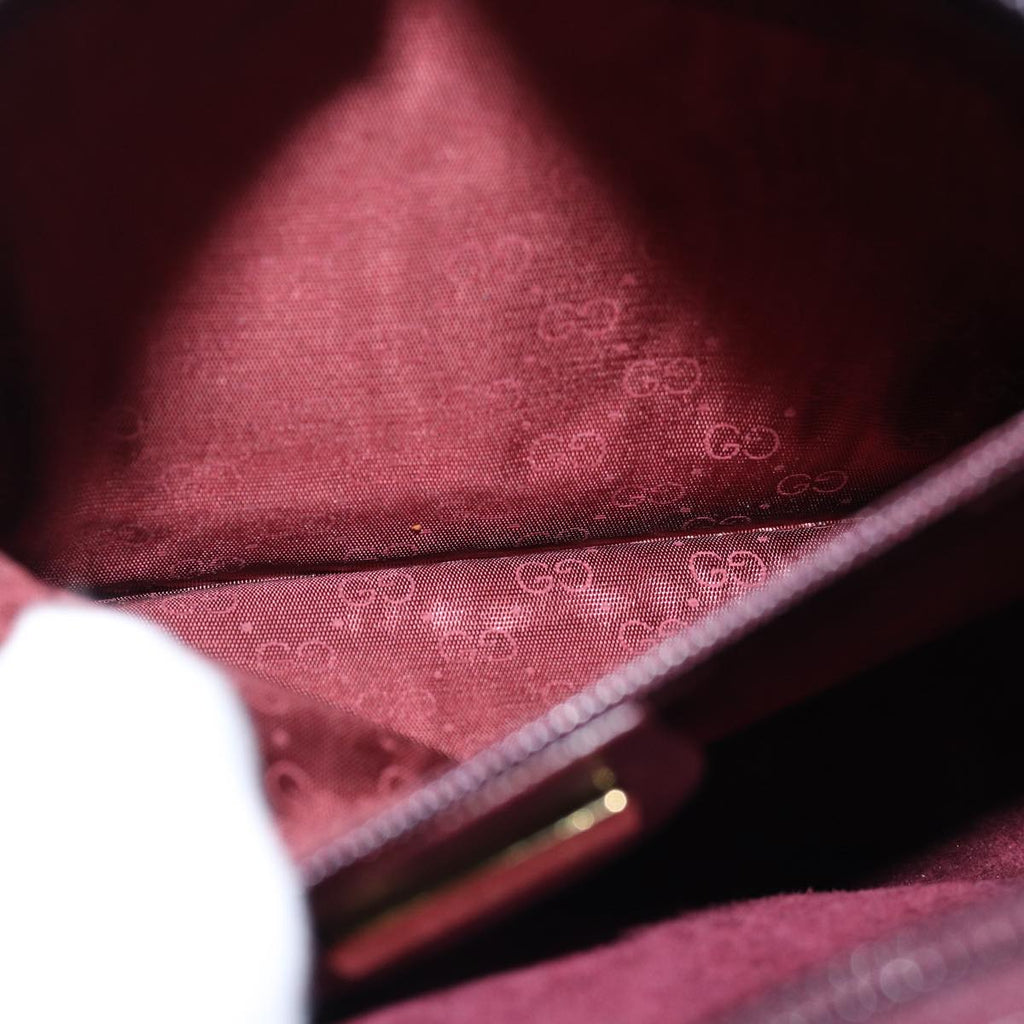 GUCCI Shoulder Bag Leather Red 007 256 0051 yk12836