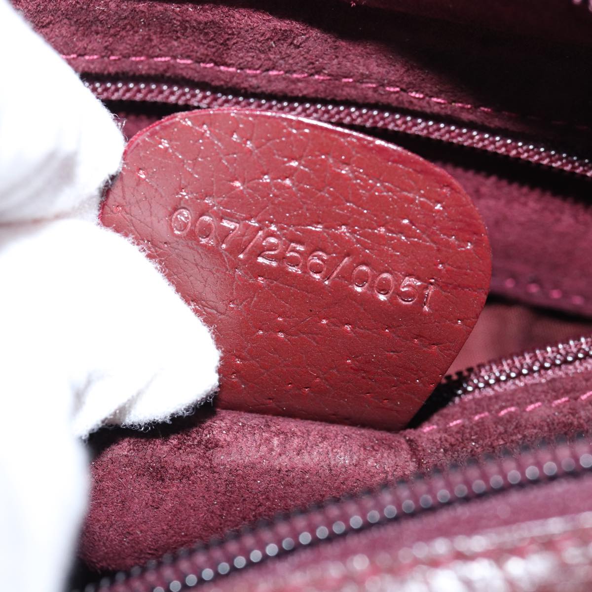 GUCCI Shoulder Bag Leather Red 007 256 0051 yk12836