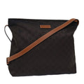 GUCCI GG Canvas Shoulder Bag Nylon Brown 308840 yk12840