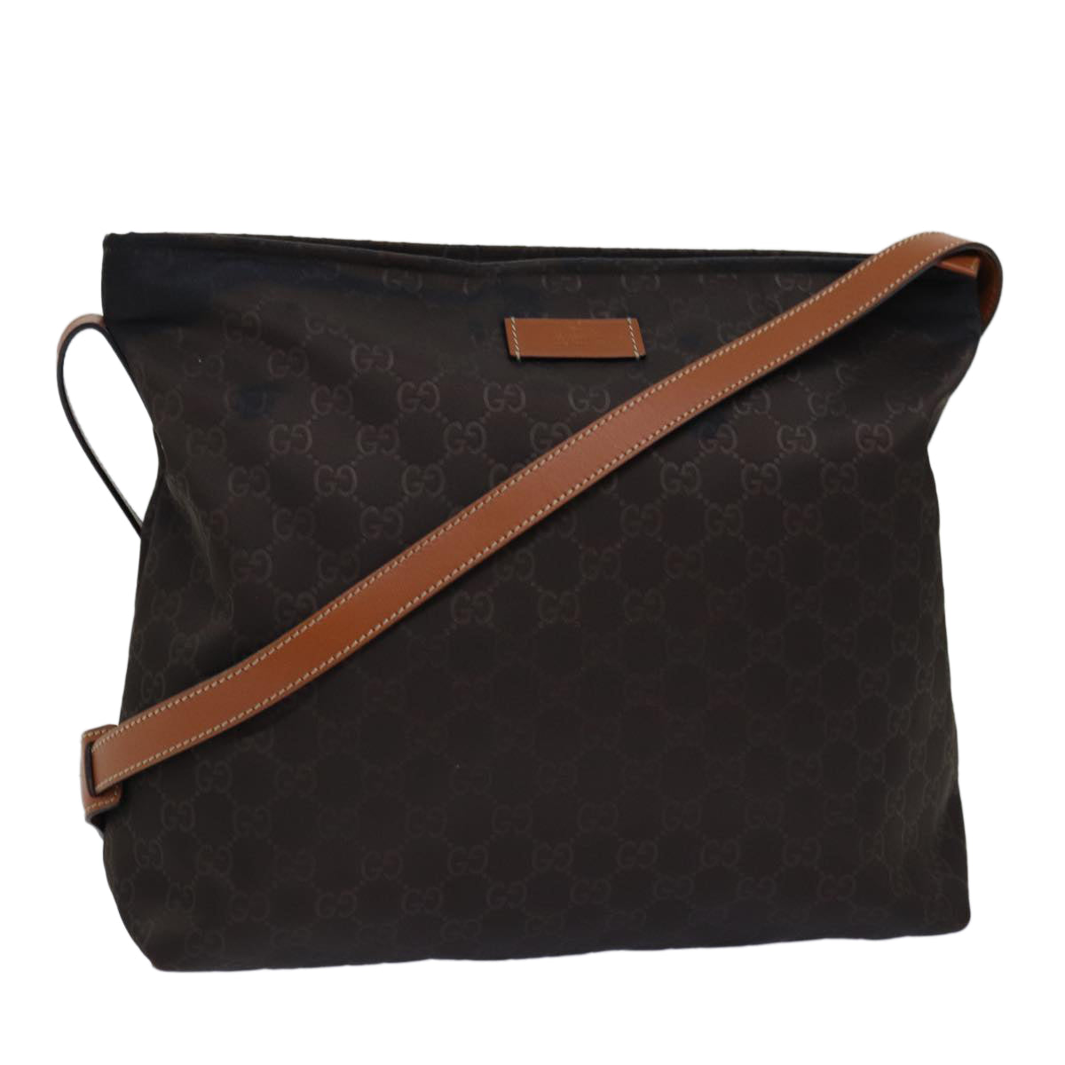 GUCCI GG Canvas Shoulder Bag Nylon Brown 308840 yk12840