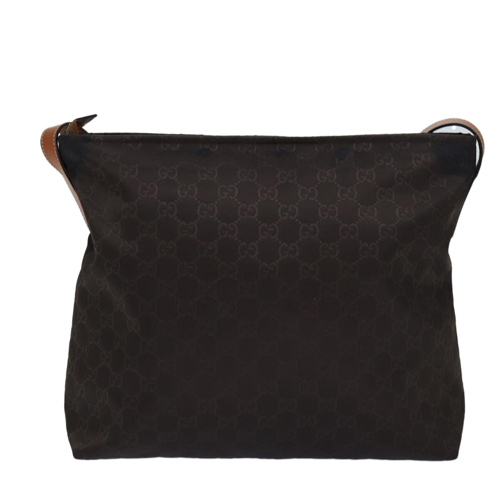 GUCCI GG Canvas Shoulder Bag Nylon Brown 308840 yk12840