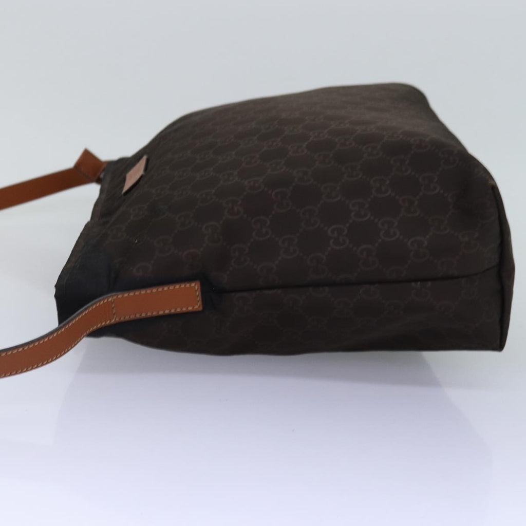 GUCCI GG Canvas Shoulder Bag Nylon Brown 308840 yk12840