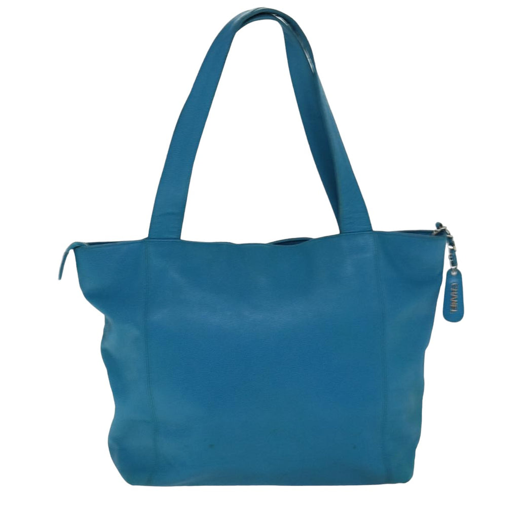 CHANEL COCO Mark Tote Bag Caviar Skin Blue CC yk12847