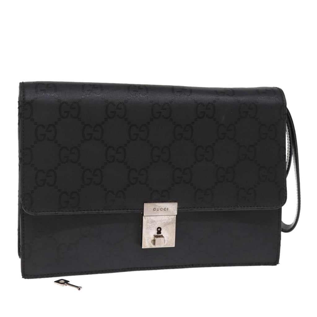 GUCCI GG Canvas Clutch Bag Black yk12865