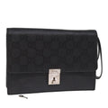 GUCCI GG Canvas Clutch Bag Black yk12865