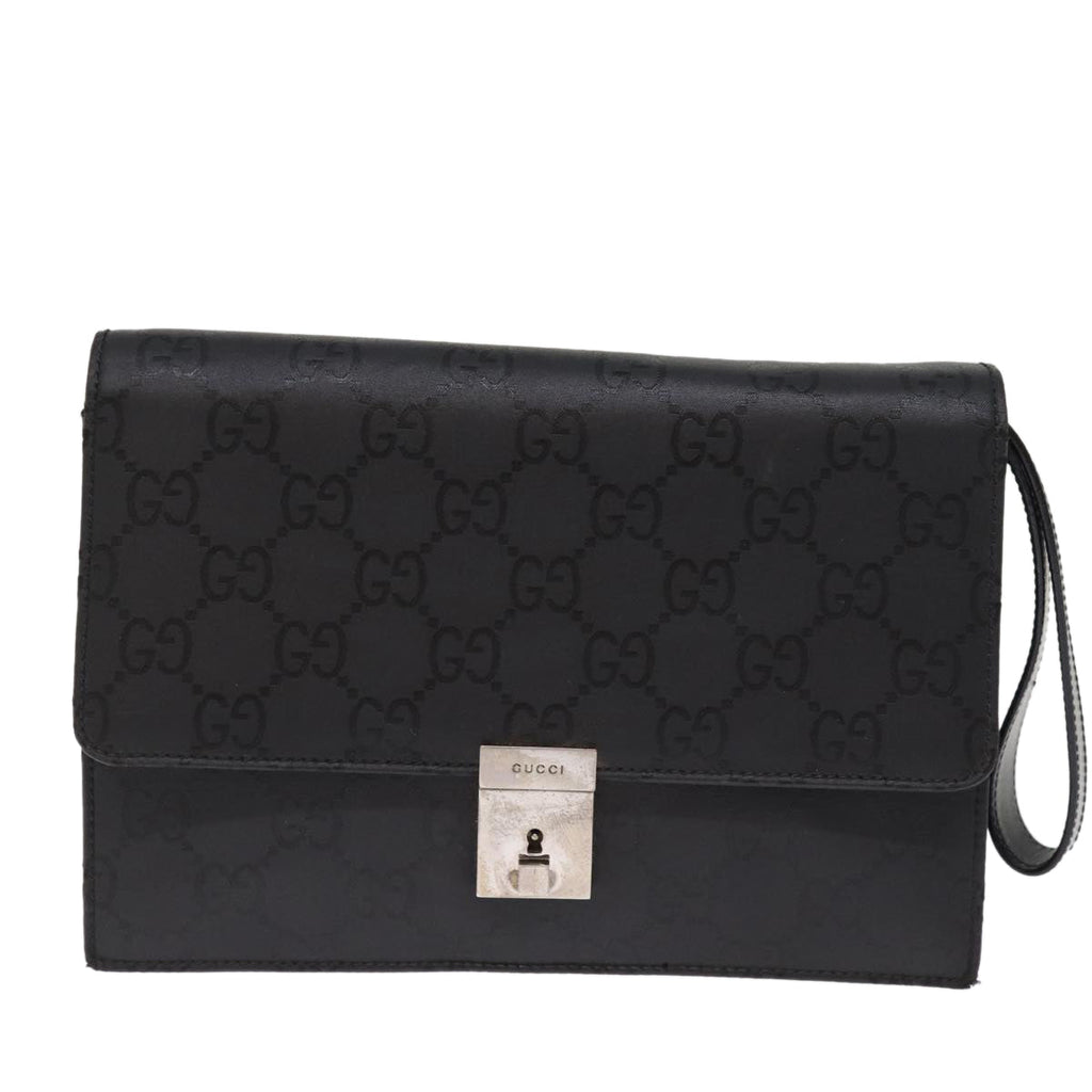 GUCCI GG Canvas Clutch Bag Black yk12865