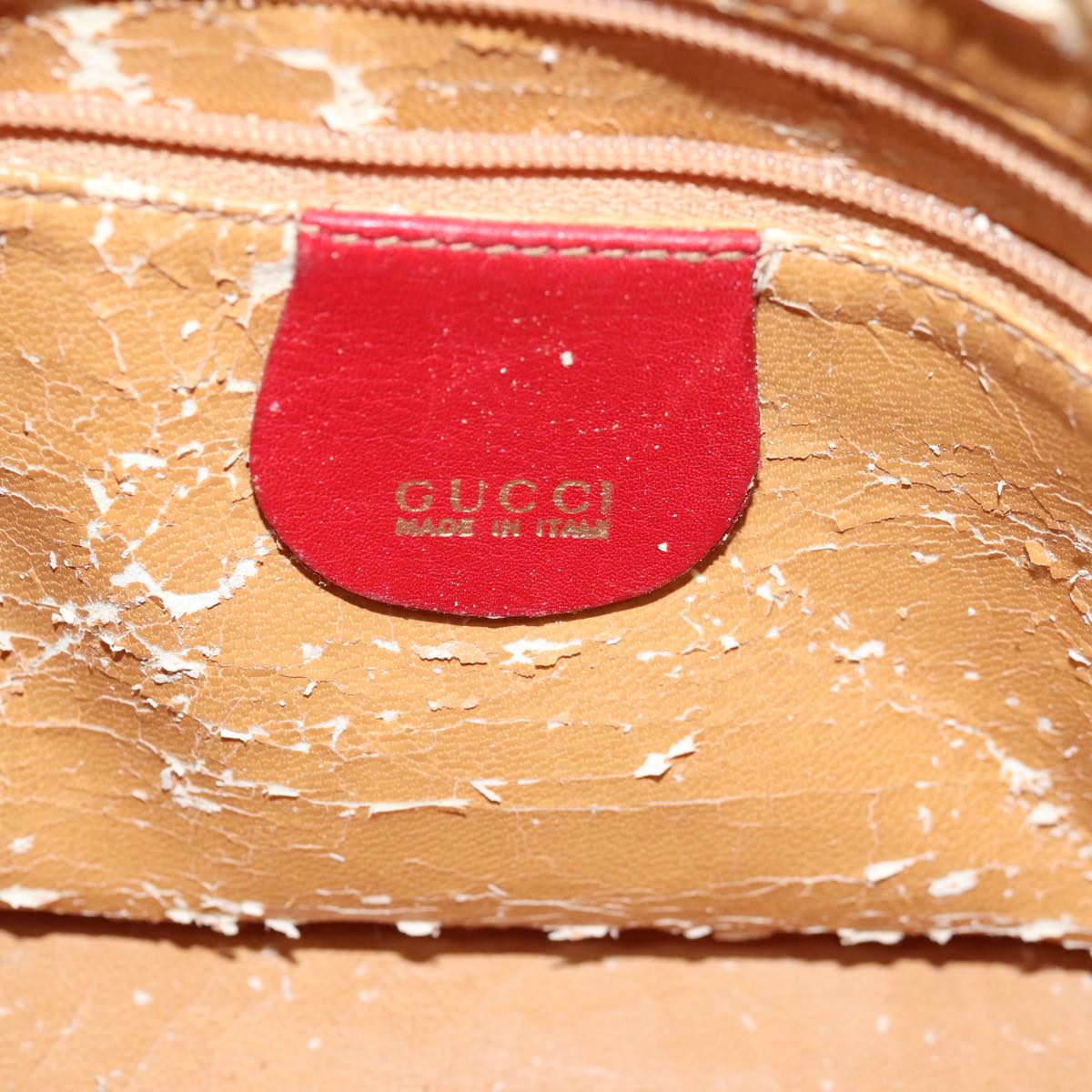 GUCCI Bamboo Hand Bag Leather Red 007 122 0232 yk12871